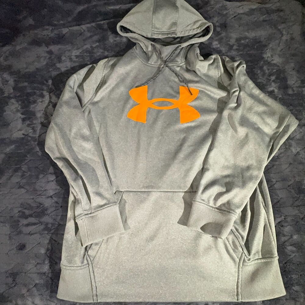 Under Armour Cold Gear Gray Pullover Hoodie L
